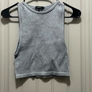 Forever 21 Heather Gray Sleeveless Crop Top